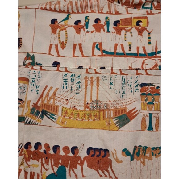 Obey Egyptian Pattern 100% Cotton Short Sleeve Collared Polo Shirt Size Small - Picture 3 of 16